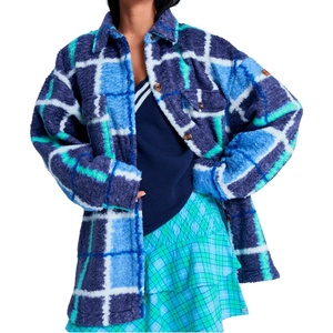 Roxy Дамско поларено яке Roxy Women's Over and Above Fleece jacket - Dutch Blue Plaid Fade (105-7288-0114)