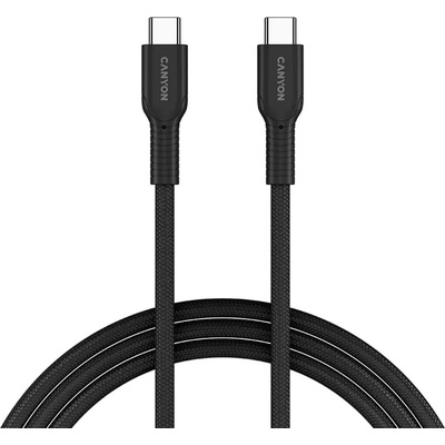 Кабел CANYON cable OnWire 60CL C-C 60W COLOR Braided 1m Black (CND-CCAP60AB10B)