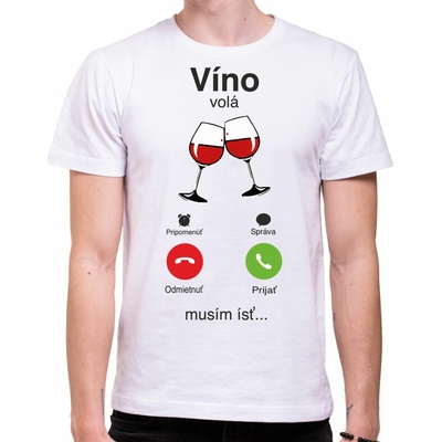 Fajntričko tričko Víno volá Phone biela