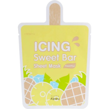 A'PIEU Icing Sweet Bar Sheet Mask - Pineapple - Подхранваща и Успокояваща Текстилна Маска с Ананас 1бр/21г