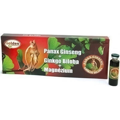 Golden Panax Ginseng + Ginkgo Biloba + Magnézium 10 x 10 ml