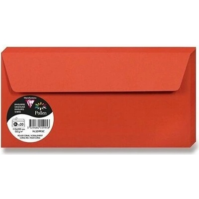 Obálka CF-DL korálová č. samolep.120g (20ks)