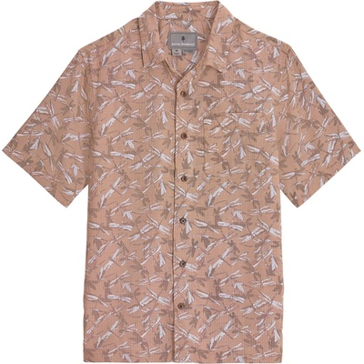 Royal Robbins Мъжка риза с копчета Royal Robbins Camino Pucker S/S Shirt - Pecan Dragonfly Pt - размер XXL (033-2703-0915)
