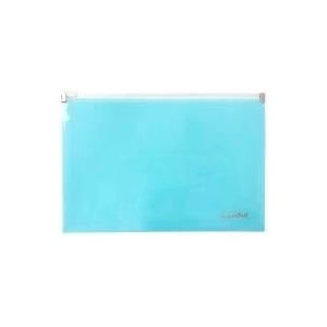 Biurfol Plastic zipper briefcase A5 blue Biurfol (TSP-A5-02)