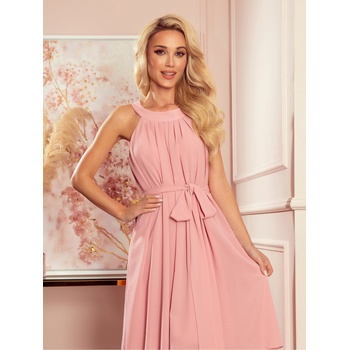 Numoco Рокля от шифон с вратовръзка - прахово розово Numoco ALIZEE numoco | Rozov | ЖЕНИ | L