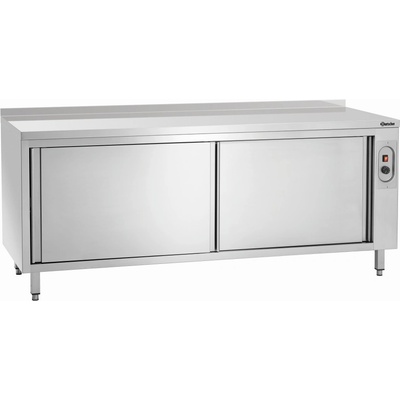BARTSCHER Vyhřívaná skříňka série 700 s lištou, 1800x700x850 mm, posuvné dveře 348207