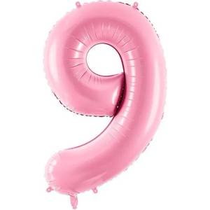 Party Deco Фолиев Балон Цифра, Розово, 86cm - 9 (FB1P-9-081)