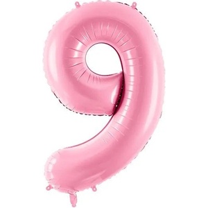 Party Deco Фолиев Балон Цифра, Розово, 86cm - 9 (FB1P-9-081)