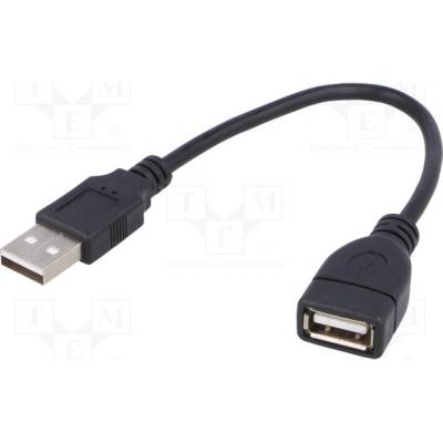 Akyga AK-USB-23 USB 2.0, USB A zásuvka, USB A vidlice, niklovaný, 0,15m
