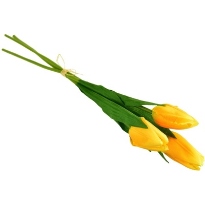BerryHome Zväzok 3 ks tulipánov, žlté, 50 cm