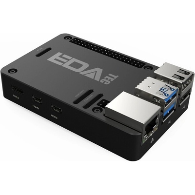 EDATEC Hliníkový box s pasívnym chladičom pre Raspberry Pi 5 ED-PiCase-BB
