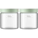 Buydeem Glass storage box 700ml x2, model CS1014, color Cozy Greenish (CS1014-CG)