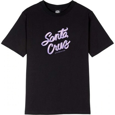 SANTA CRUZ Ribbon Script Front T-Shirt Black