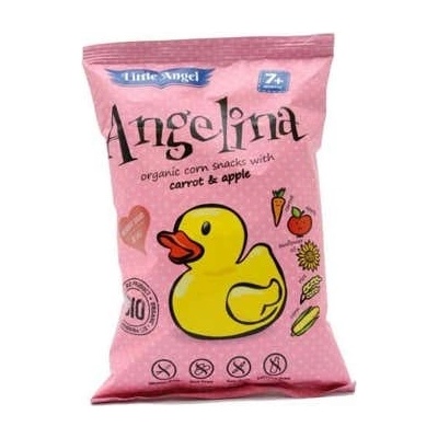 Little Angel Angelina kukuřičný snack Mrkev a Jablka Bio 30 g