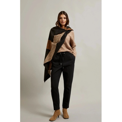 Moodo Кафяво-черен шарен дамски шал Moodo Moodo | Cheren | ЖЕНИ | UNI