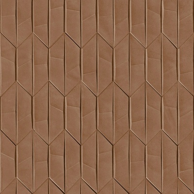 Grandeco, A65001, Arcadia, Hnědá vliesová 3D geometrická tapeta na zeď, rozměry 0,53 x 10,05 m
