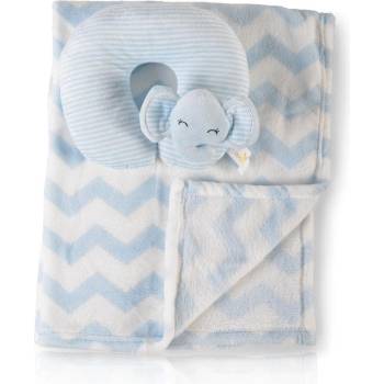 Cangaroo Бебешко одеяло 90/75 cm с възглавница Sammy син (3800146267575)