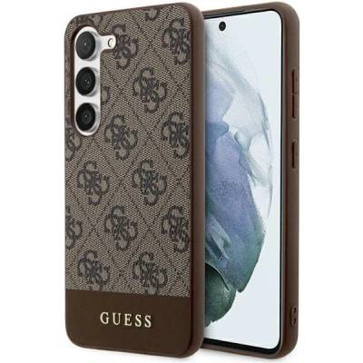 GUESS Калъф Guess - 4G Stripe, Galaxy S24 Plus, кафяв (3666339241162)