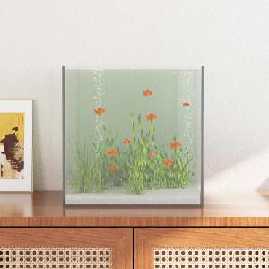 vidaXL Аквариум със съхранение Прозрачен 30 x 30 x 30 cm Стъкло (42020380)