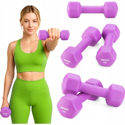 Gymtek Neoprenové činky 2 x 3 kg 2 ks