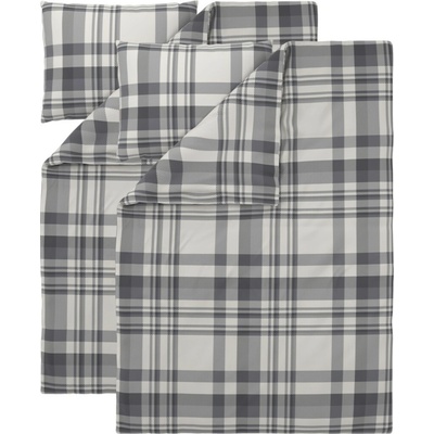 Livarno povlečení z jemného flanelu kostka/šedá 140x200 70x90