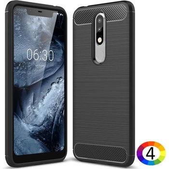 Image 1 of Nokia 5.1 Plus Удароустойчив Carbon Fiber Калъф и Протектор