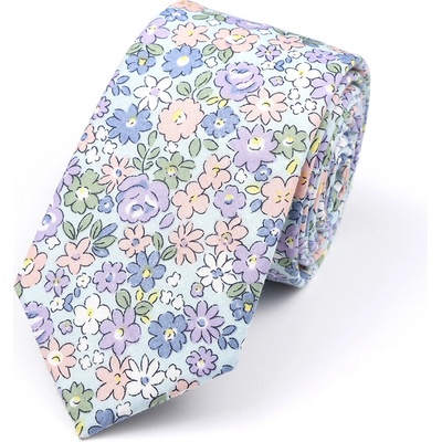 Decofashion Kravata s květy modrá