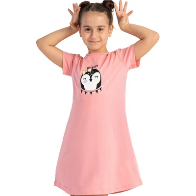 Noční košilka a spící sovička 1F0981 růžová – Zboží Dáma