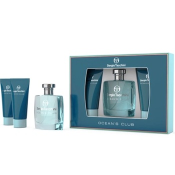 Sergio Tacchini Ocean`s Club Подаръчен комплект мъже Размер EDT 100 ml + 100 ml душ гел + 100 ml афтършейв балсам