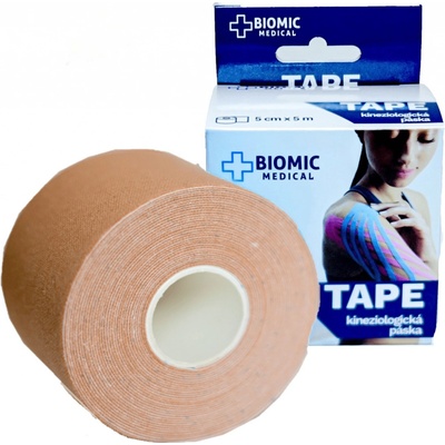 BIOMIC Tape kineziologická páska telová 5cm x 5m