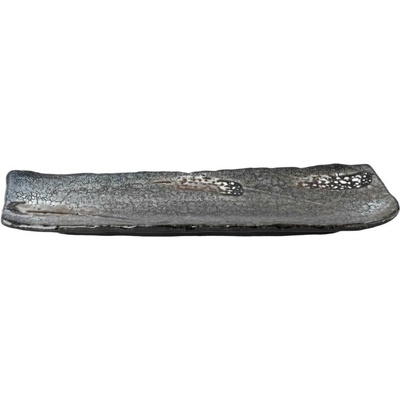 Servírovací tanier SHIRANAMI 36 x 9 cm, čierna, keramika, MIJ