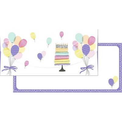 Dárková obálka na peníze "Happy Birthday" 21,8x10,9 cm
