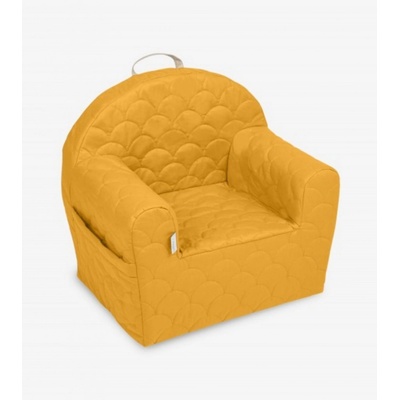 Ourbaby Dětské křesílko 34965 kids chair mustard fan