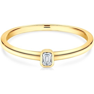 Savicki Zásnubný prsteň Pure žlté zlato diamant PURE P EM 10 D Z