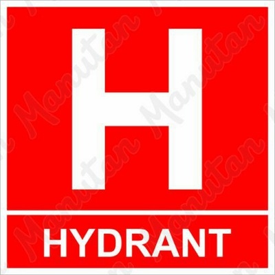 Označení hydrantu, samolepka 300 x 300 x 0,4 mm, fotoluminiscenční