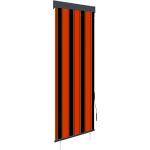 vidaXL Външна ролетна щора, 60x250 см, оранжево и кафяво (145948)