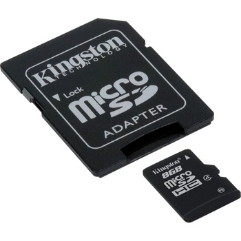 Kingston microSDHC 8GB class 4 + adapter SDC4/8GB