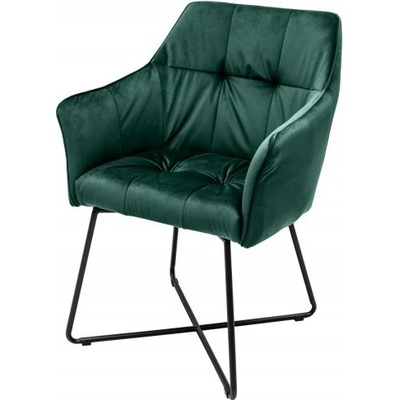 Ainnde Loft X smaragdově zelená samet 2 ks