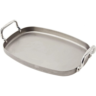 de Buyer Oválná pánev ke grilování Plancha MINERAL B 38x26cm hladká