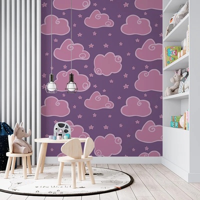 Sablio Tapeta Ružové obláčiky, rozmery 336x220 cm