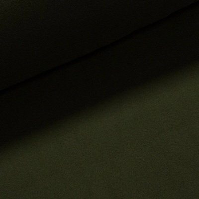 Fleece (flís) 069 jednobarevná uni tmavá khaki, š.150cm (látka v metráži)