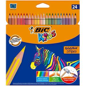 BIC Цветни моливи BIC Kids Evolution хексагонални, щадящи околната среда 24 броя 9505251 (9505251)