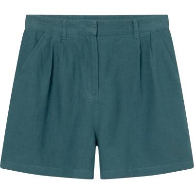 DEDICATED Дамски къси панталони DEDICATED Women's Shorts Djupvik Linen Shorts - Linen Mediterranea Green - размер XS (112-2876-0311)