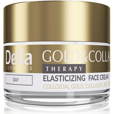 Delia Cosmetics Gold & Collagen Therapy дневен крем увеличаващ еластичността на кожата 50ml