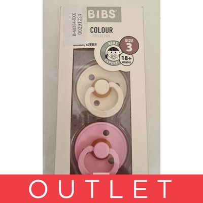 Bibs Colour cumliky kaučuk 2ks Ivory Baby Pink 49322