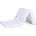 Chipolino Сгъваем матрак Chipolino - 60 x 120 x 6 cm, бял със сини звезди (MAT02205WHBL) - baby