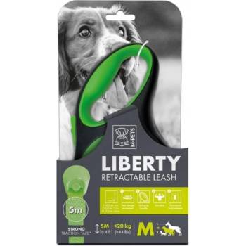 Mpets Liberty Green - Автоматичен повод - лента за куче, зелен - размер М - дължина 5 метра, за кучета до 20 кг, Белгия - 10824499