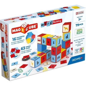 Geomag Магнитен конструктор, Geomag, Magicube, Съставяне на думи, 79 части