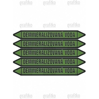 Grafiko | Demineralizovaná voda - Materiál fólie s ochrannou laminací, Rozměr aršík 5ks šipka 242x26mm