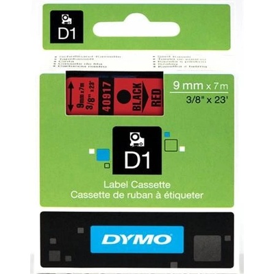 páska DYMO 40917 D1 Black On Red Tape (9mm) (S0720720)